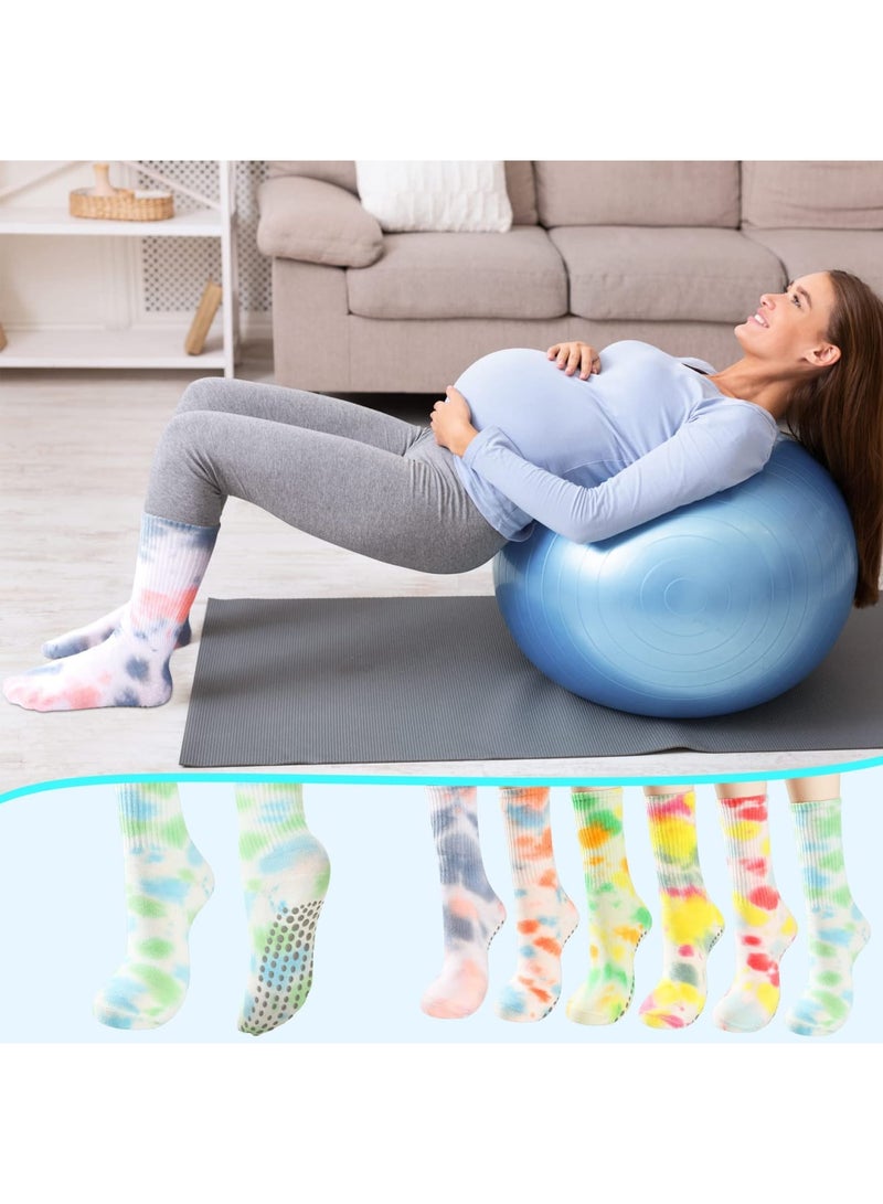 SYOSI 6 Pairs Women Long Yoga Socks with Grip Non Slip Grippy Hospital for Pilates Ballet Sports Stay Balanced and Stylish Mepase Women's Non-Slip Yoga Pilates Ballet More - Image 4
